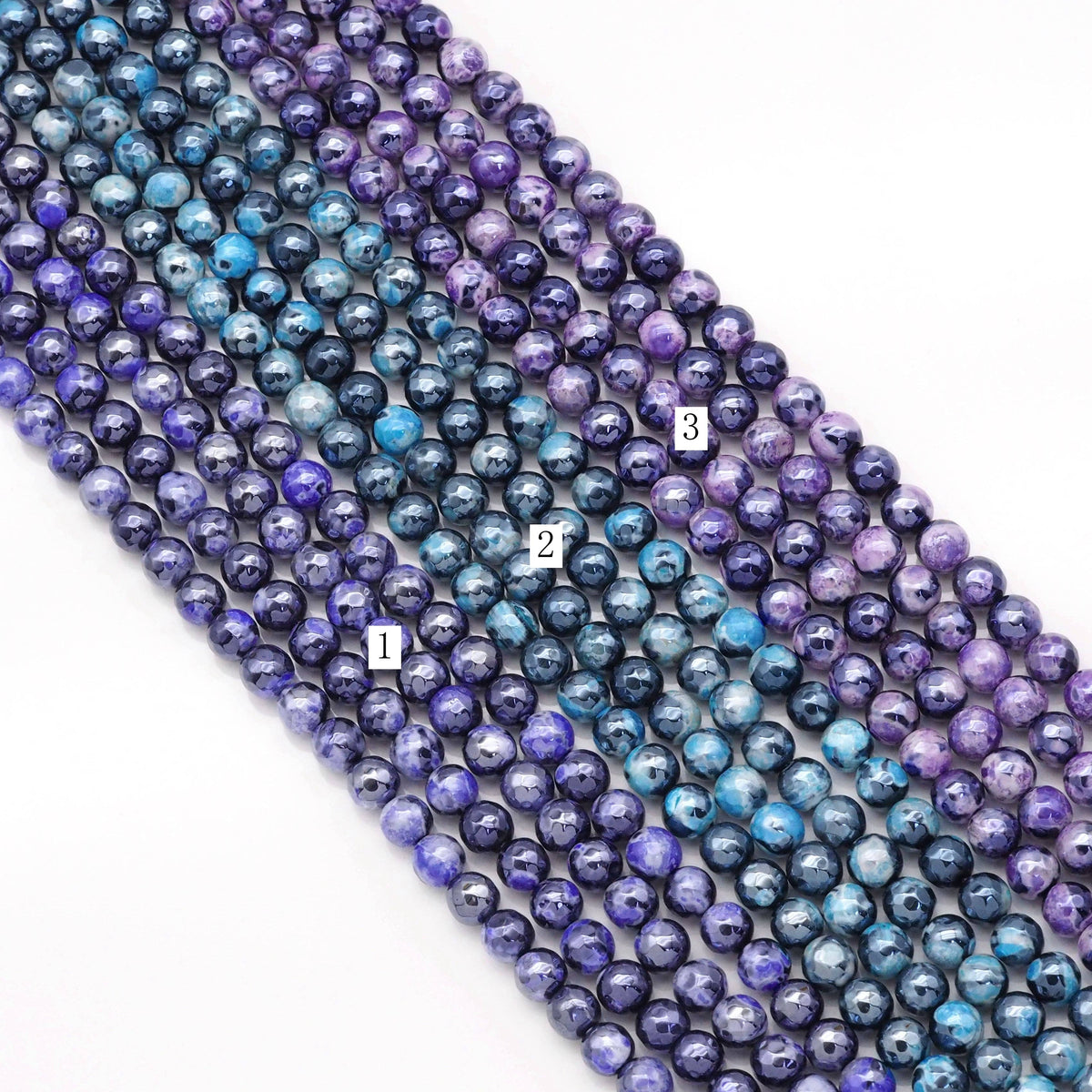 New!!! Mystic Agate Round Faceted Beads, Sku#U1761