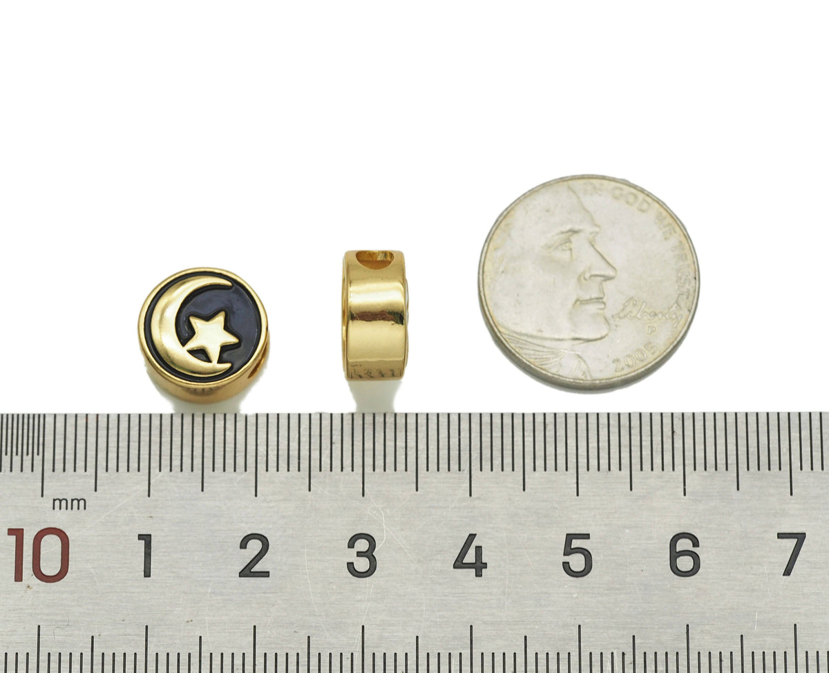 Whtie Enamel Spacer Beads, Sku#LK579