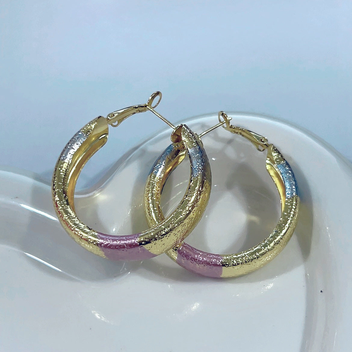 European And American Trendy Womens Copper Earrings