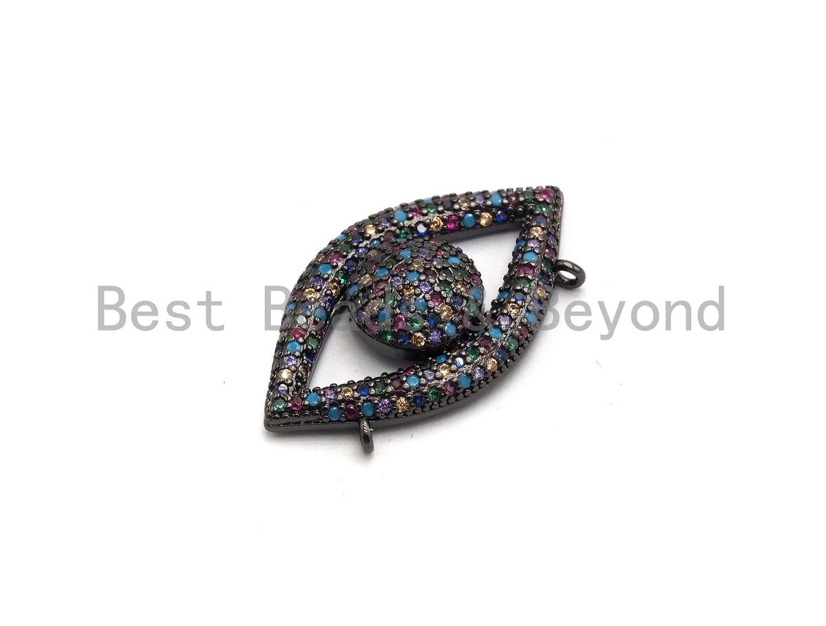 Rainbow CZ Micro Pave Eye Pendant,sku#F676