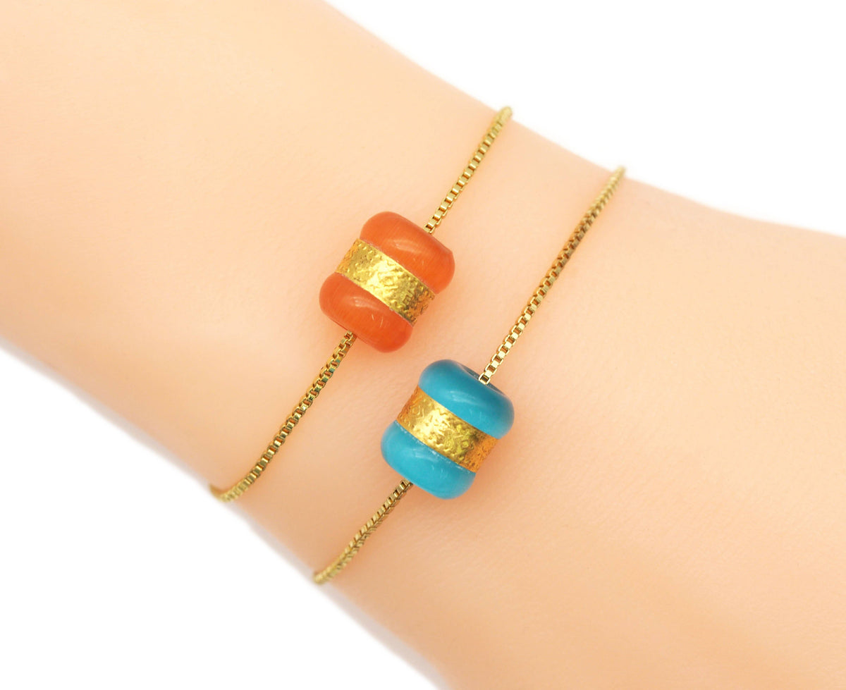 Cat's Eye Large Hole Spacer Beads, Sku#LX22c