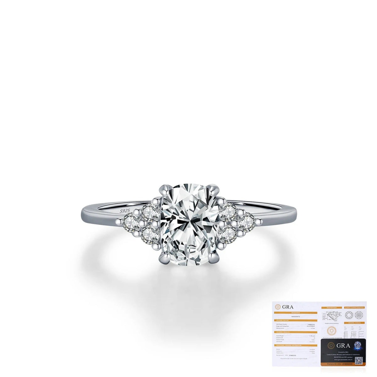 Geometric D-Color VVS1 Moissanite Engagement Ring in Sterling Silver – Chanel-Inspired Minimalist Band