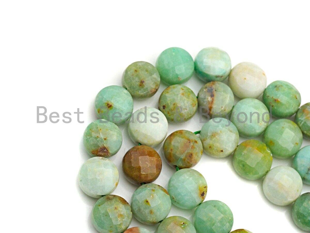 Double Sided Turtle Shell Cut Natural Turquoise Coin Shape beads, 6mm/8mm/10mm Natural Turquoise Beads, 16" Full strand, Sku#UA15