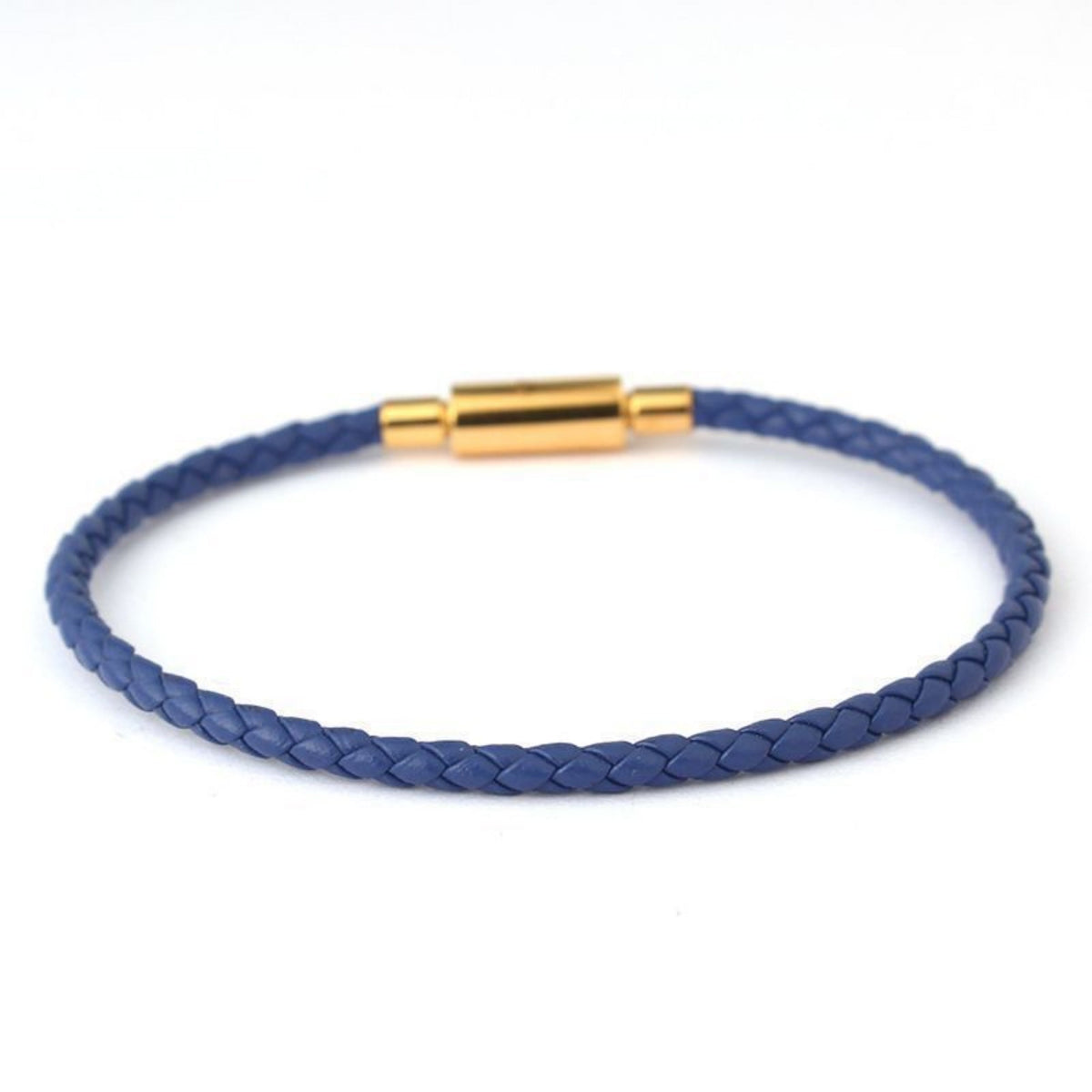 3.0mm Stainless Steel Leather Cord Bracelet With A Single Buckle And Wear-resistant Edging