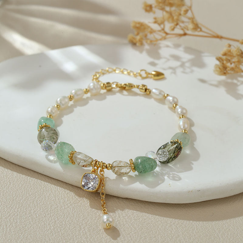 Natural Freshwater Pearl Bracelet Minimalist And Elegant Versatile Zircon Design