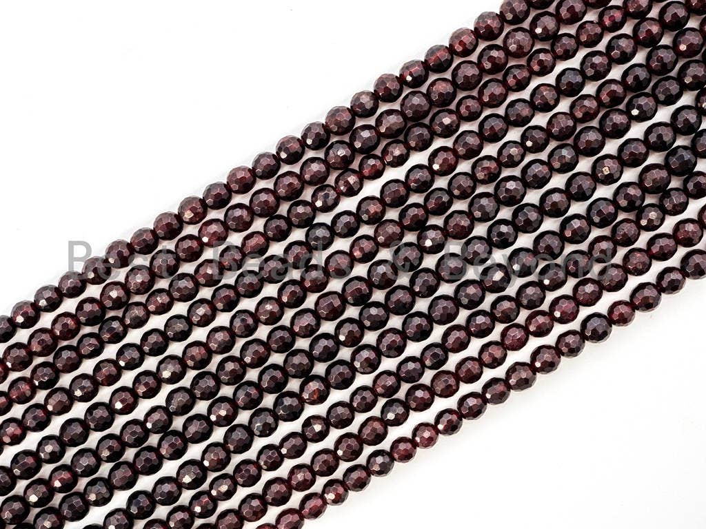 High Quality Natural Garnet, Round Faceted beads SKU#U37