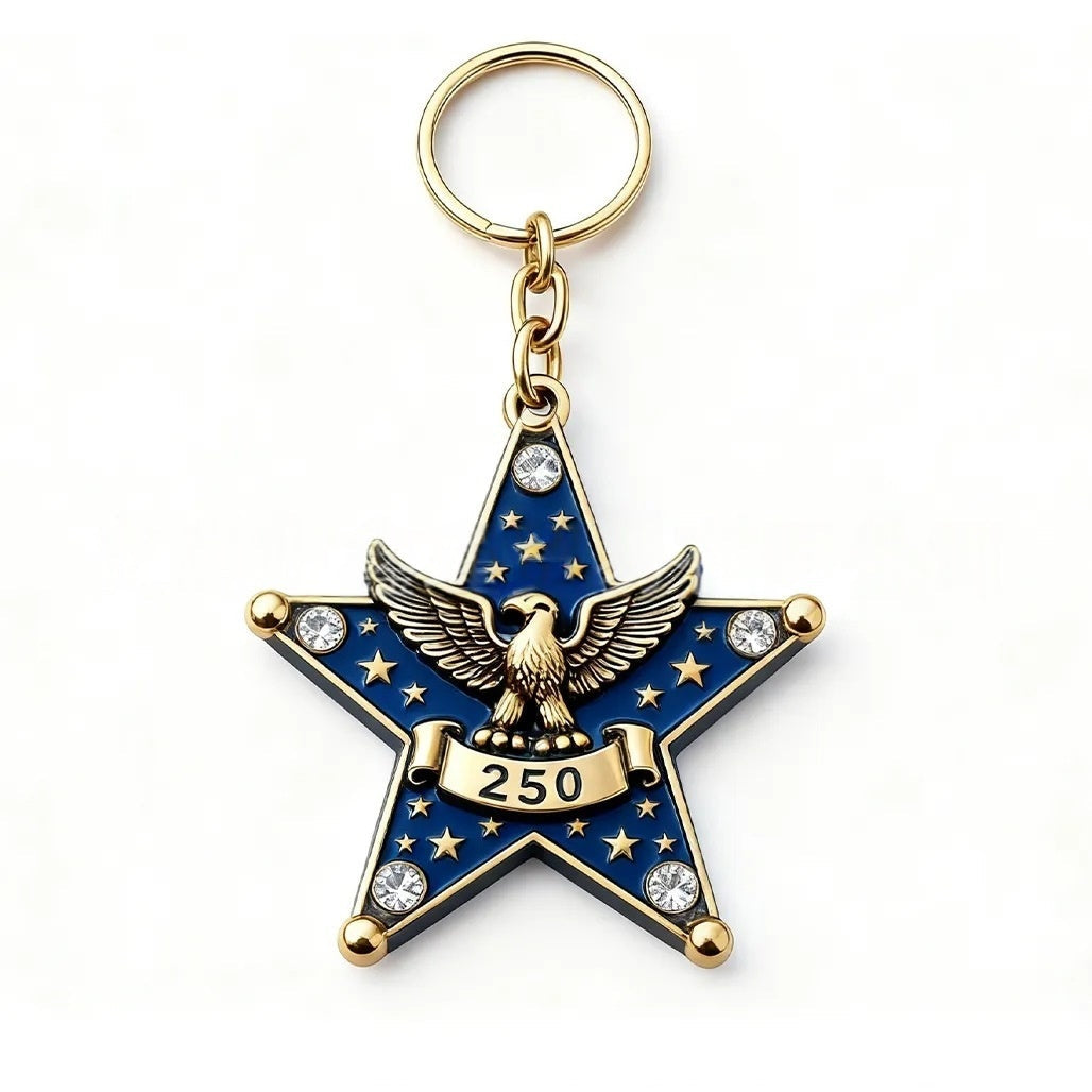 250th Anniversary Medal 2D Acrylic Keychain Pendant