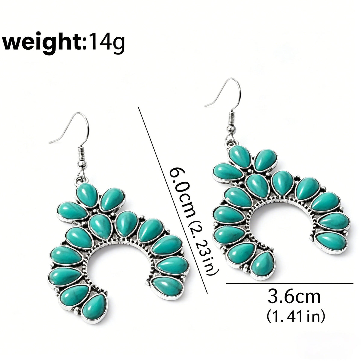 Fashionable Western-style Turquoise Jewelry Set
