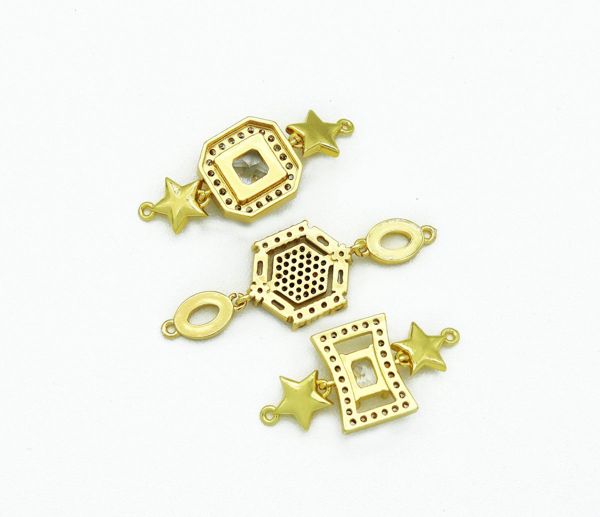 CZ Gold Charm, Sku#M410