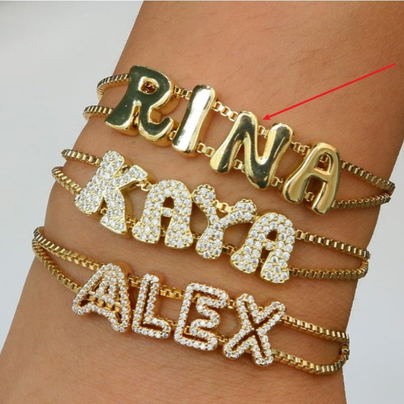 Personalized Bracelet Made By Combining English Letters Diy To Create A Name