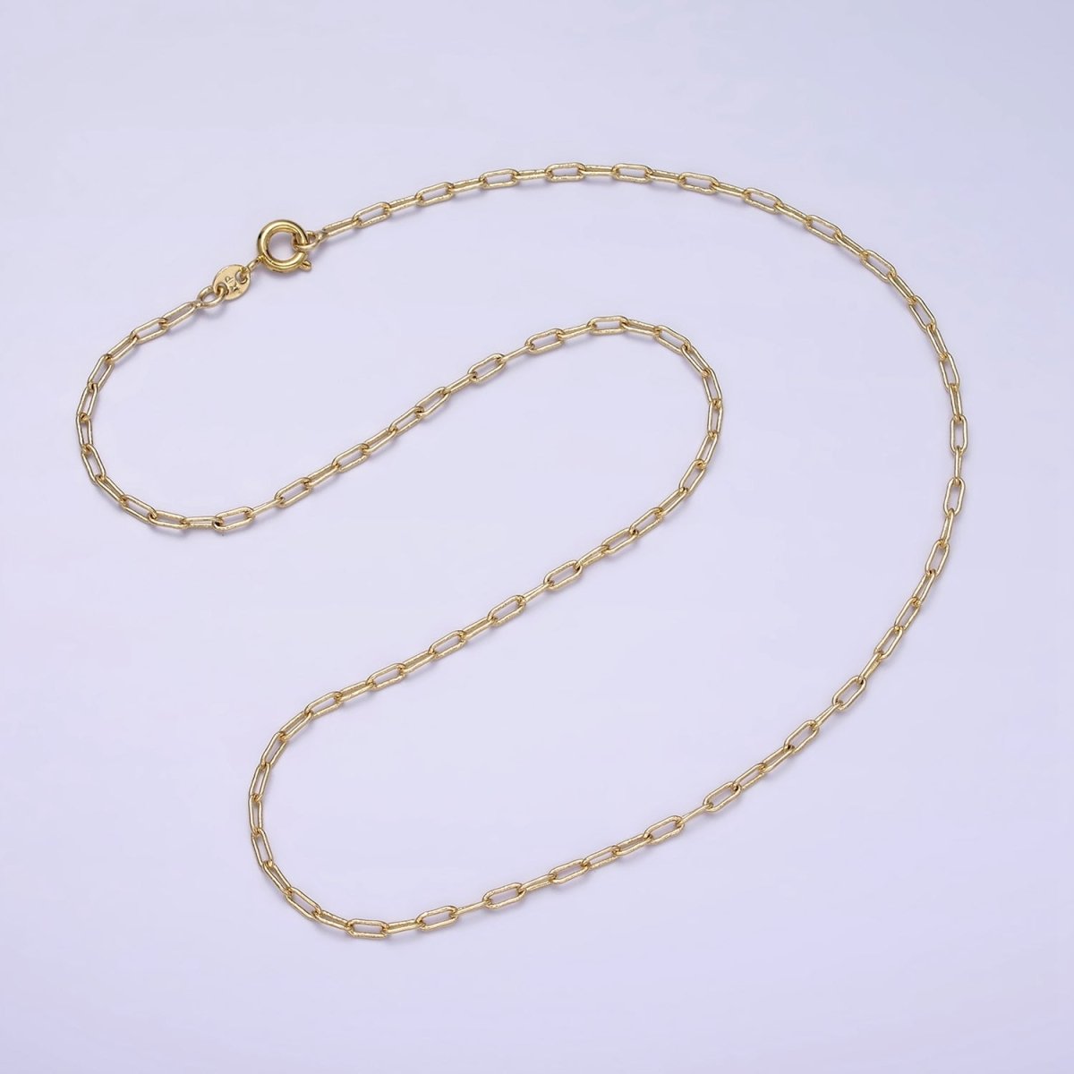 2mm Paperclip 16 Inch Choker Dainty Minimalist Necklace | WA-1871 Clearance Pricing