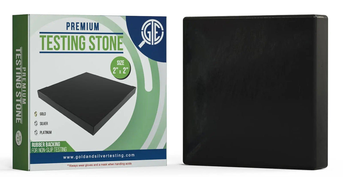 GTE 2''x2'' Small Premium Black Scratch Touchstone for Acid Gold Silver Platinum Jewelry Testing
