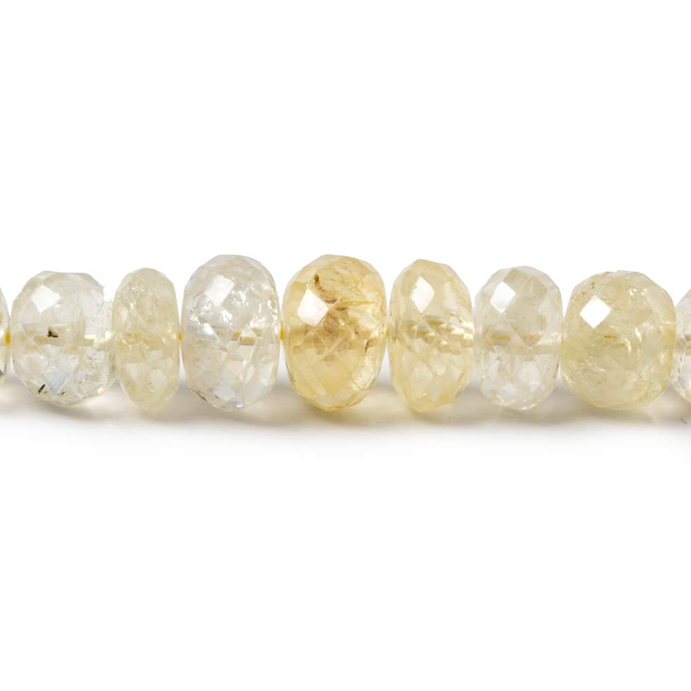 3-6mm Yellow Sapphire Faceted Rondelle 16 inch 168 pieces AAA