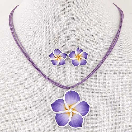 Sweet Rich Flowers Wax Rope Temperament Necklaces