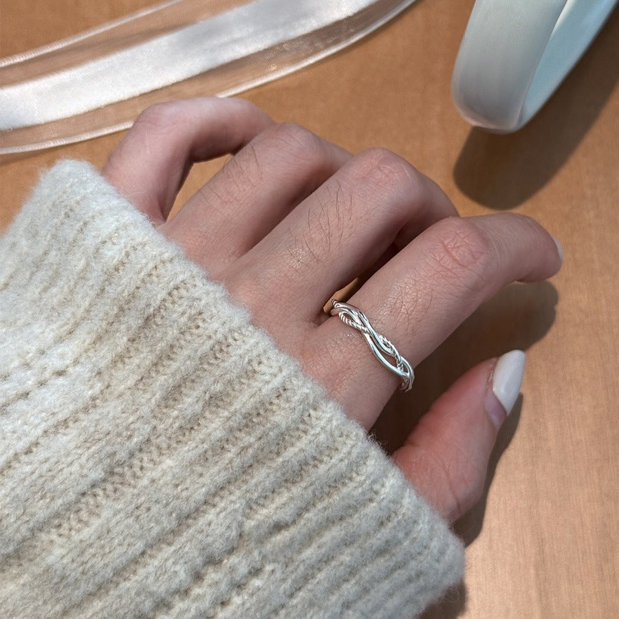 S925 Silver Women Rings, Unique Design Non-Fading Minimalist Jewelry