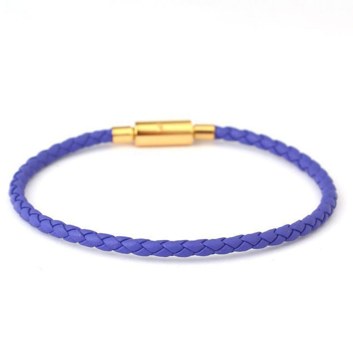 3.0mm Stainless Steel Leather Cord Bracelet With A Single Buckle And Wear-resistant Edging