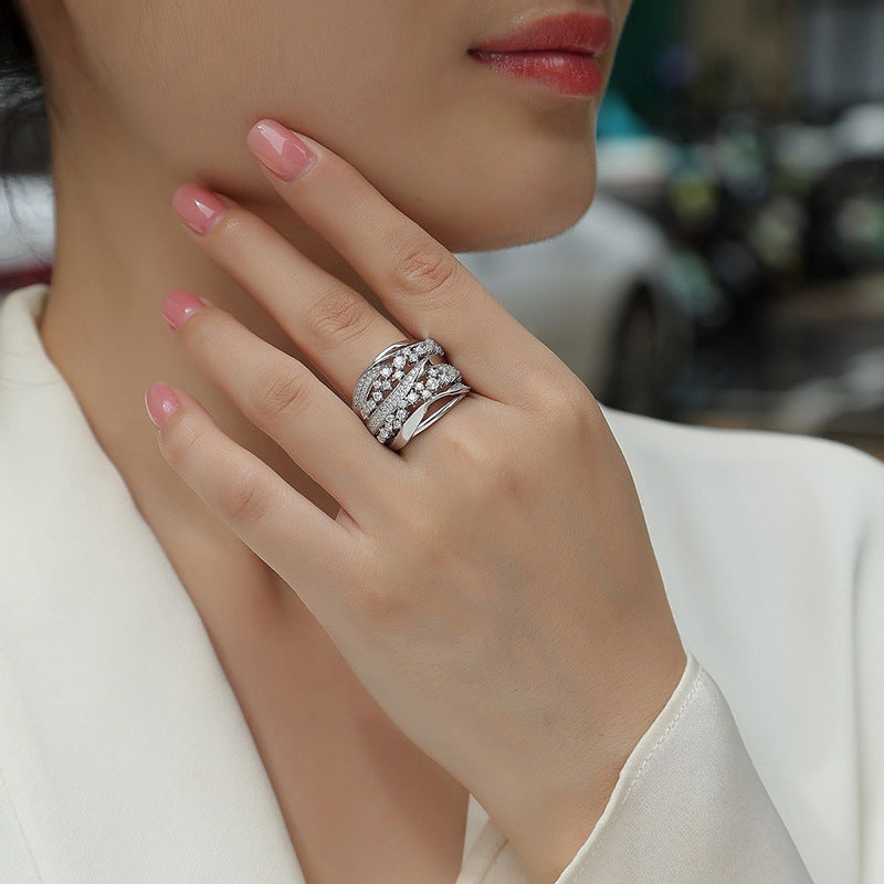 Geometric Design Korean-style Women's Ring