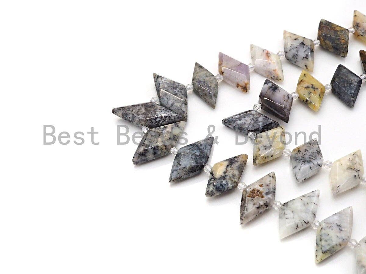 High Quality Natural Dentric Opal Horse Eye Shape Beads, Natural Dentric Opal beads, 16x30mm, sku#U678