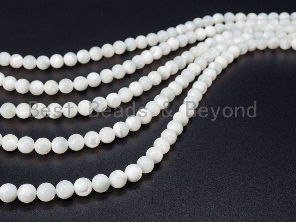 4mm/6mm/8mm/10mm/12mm  Natural White Mother of Pearl,SKU#T1