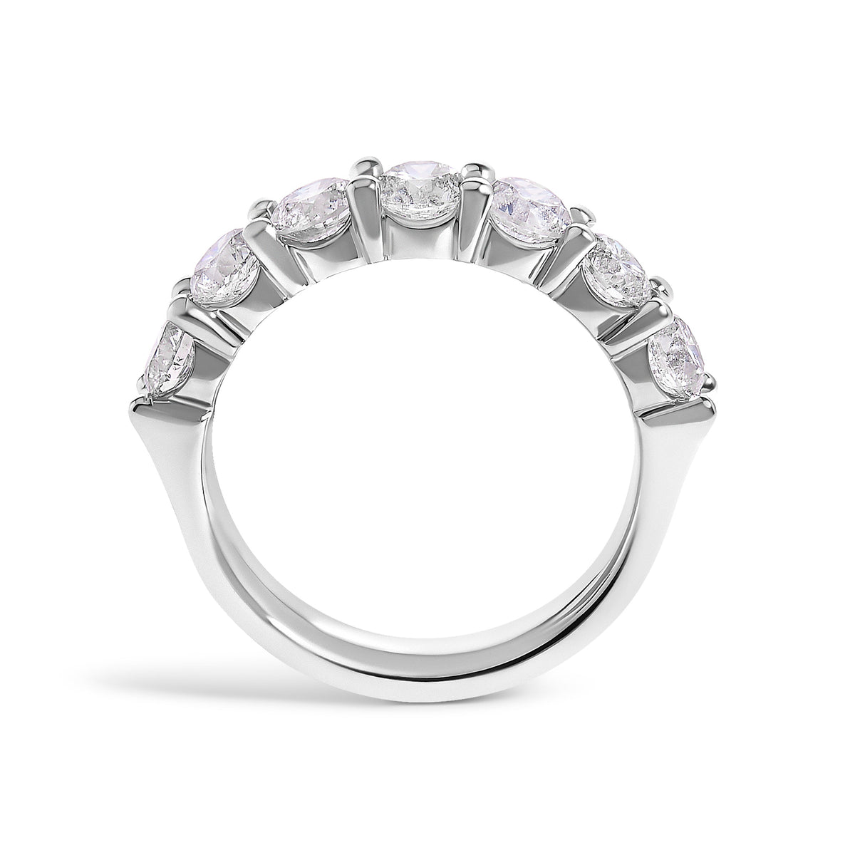 14K White Gold 2. 0 Cttw Diamond 7 Stone Band Ring