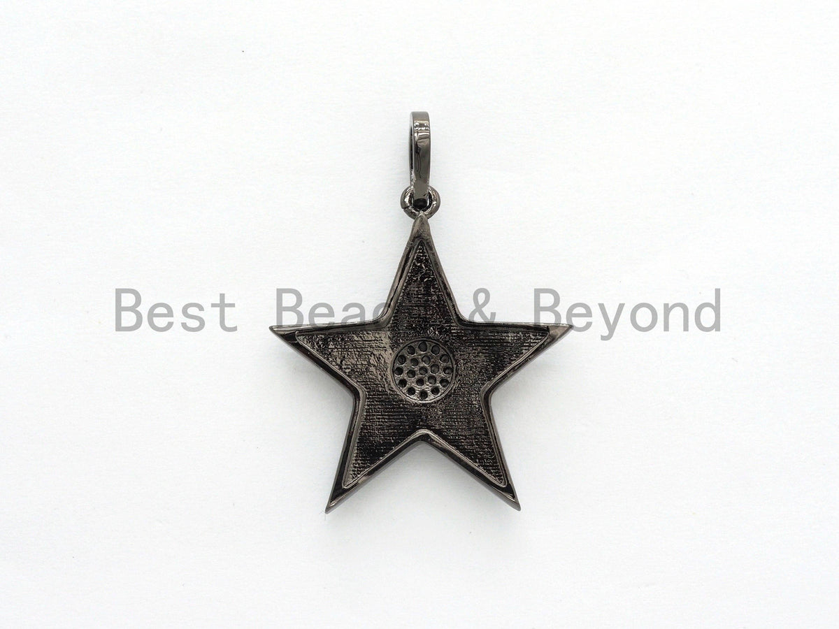 NEW Enamel Colorful Star Pendant,CZ Micro Pave Oil Drop Star pendant,Enamel pendant,Enamel Jewelry,28x31mm,sku#F574