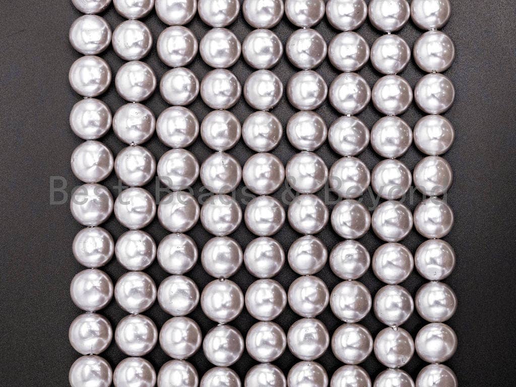 Gray Natural Mother of Pearl beads,12x8mm Pearl Coin beads, Loose Coin Smooth Pearl Shell Beads, 16inch strand, SKU#T70