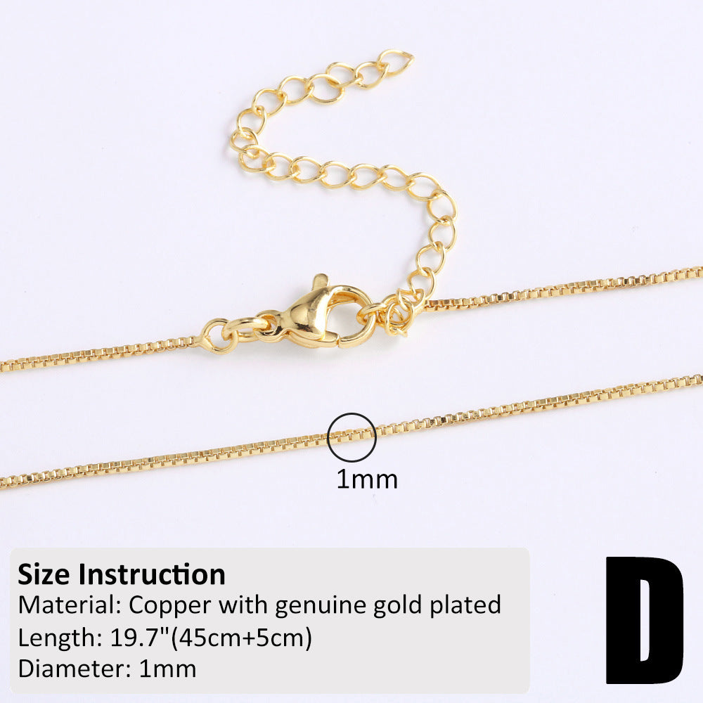 Copper-plated 18k Gold DIY Hip-hop All-match Chain Necklace
