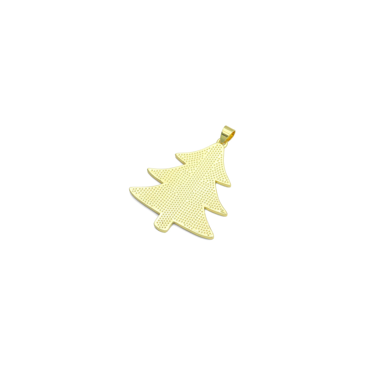 Green Enamel Gold Christmas cedar tree Charm Pendant,Sku#LK1207