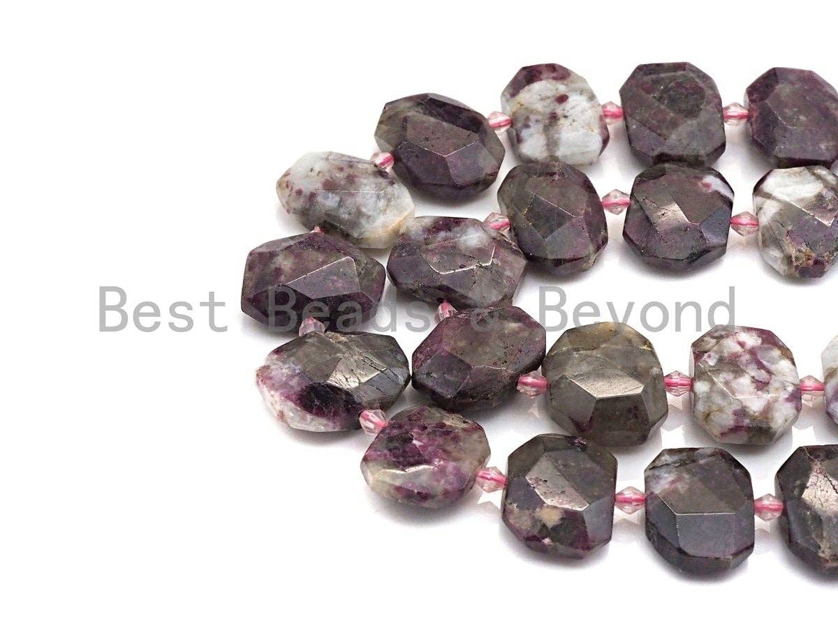 High Quality Natural Tourmaline Rectangle Facted Beads, Natural Tourmaline beads, 16x22mm, sku#U664