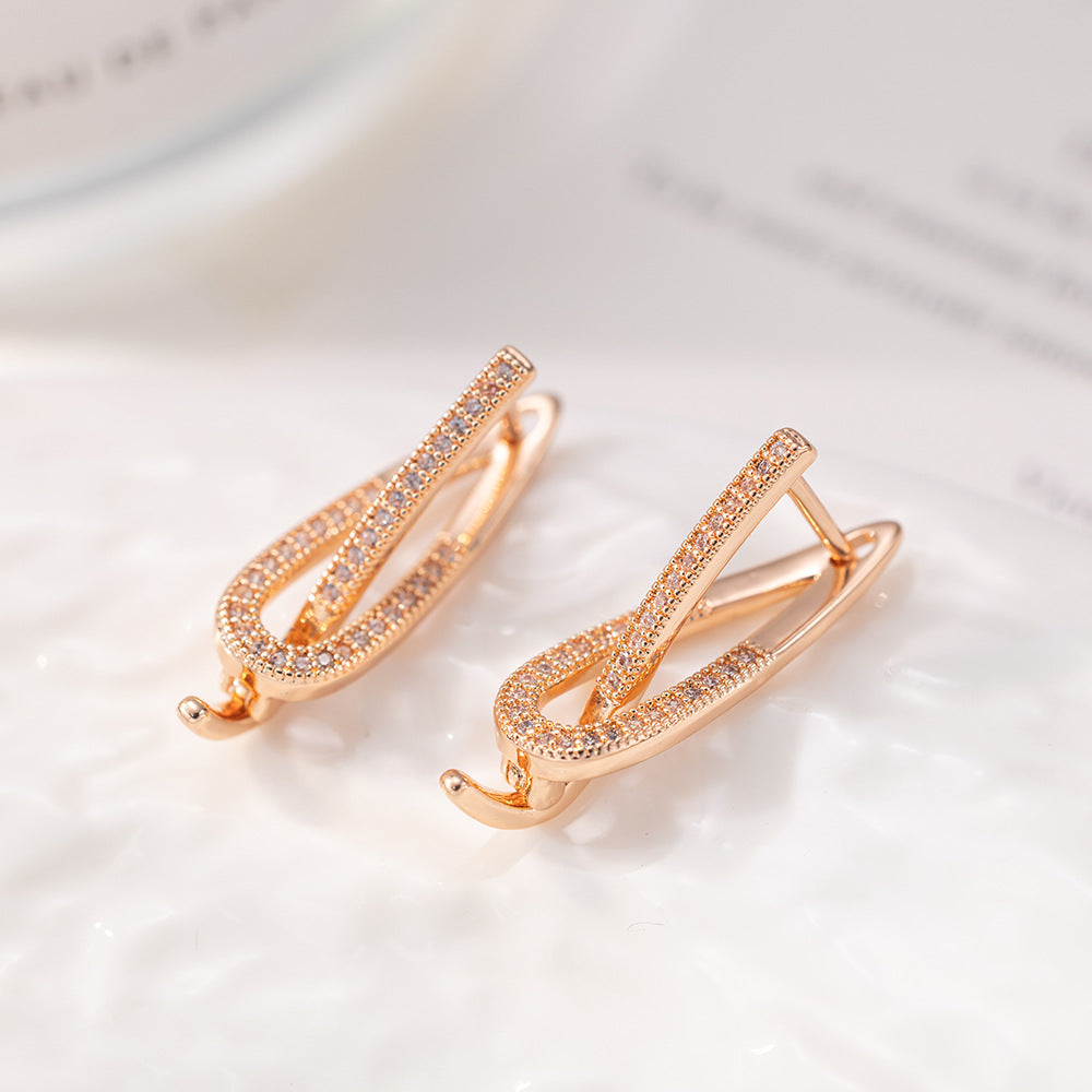 Geometric Copper Micro Earrings