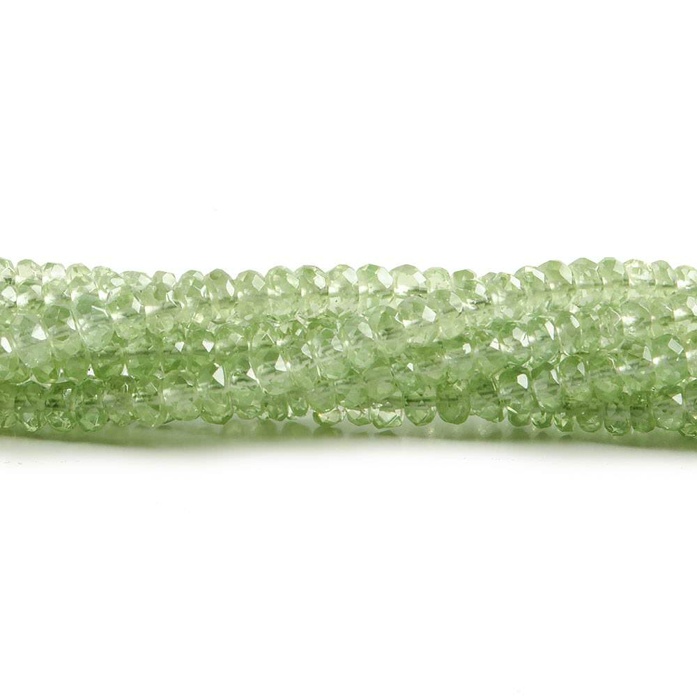 3.5mm Tsavorite Garnet faceted rondelle beads 13 inch 155 beads