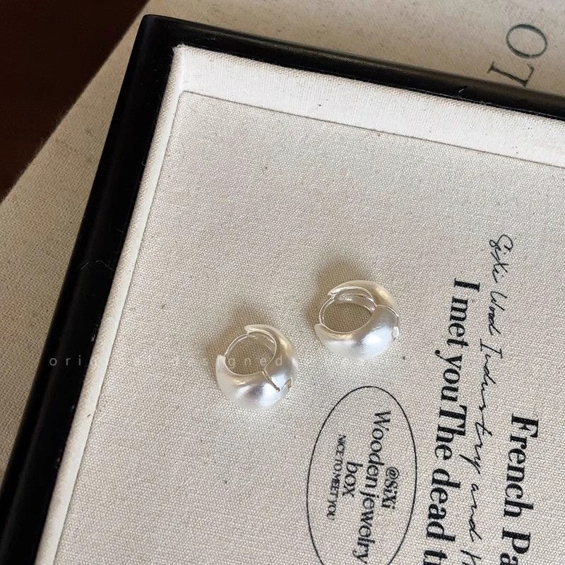 Women's Pure Silver Post Earrings With Traditional Brushed Craft, Light Luxury High-end Stud Earrings, 2026 New Bestseller, Exquisite Niche Ear Jewelry