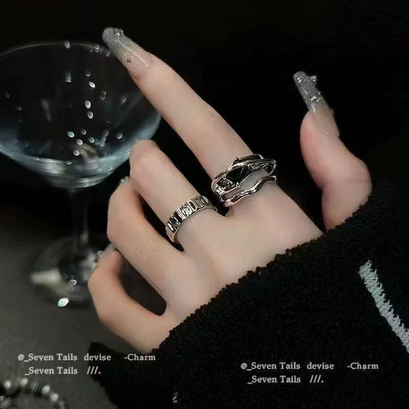 Moonstone Minimalist Ring, Luxury Adjustable Band For Women