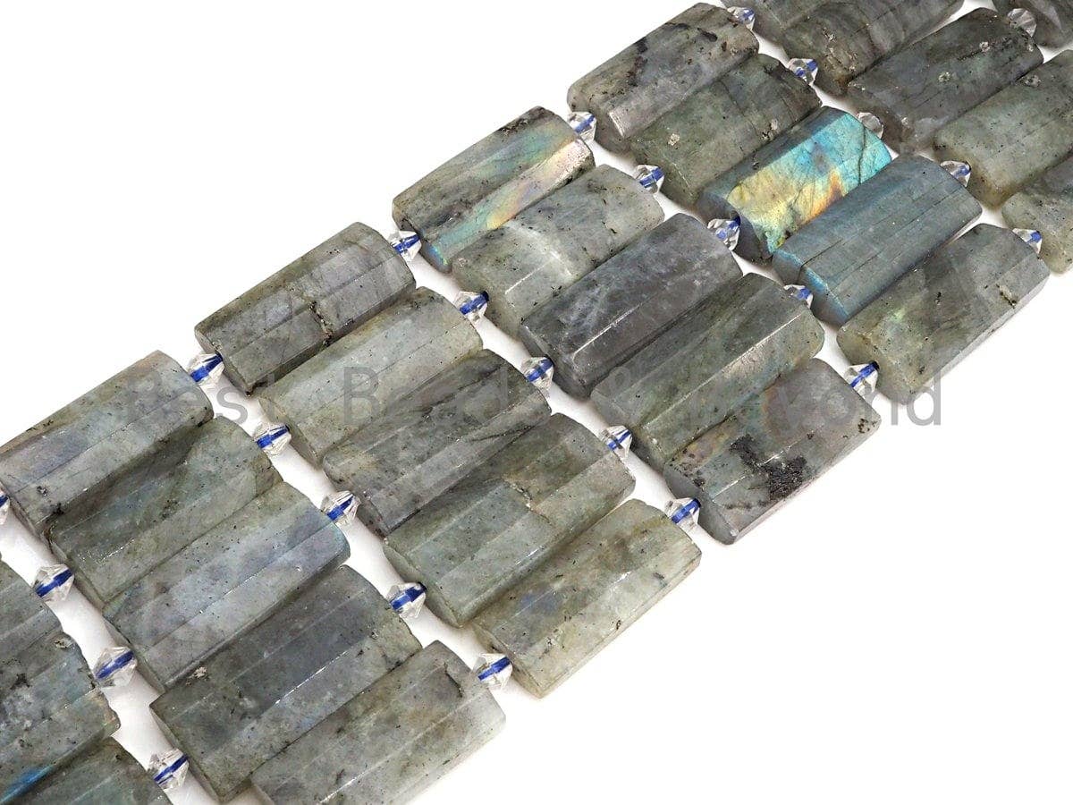 High Quality Natural Labradorite Pillow Shape Beads, Natural Labradorite beads, 13x26mm, sku#U679