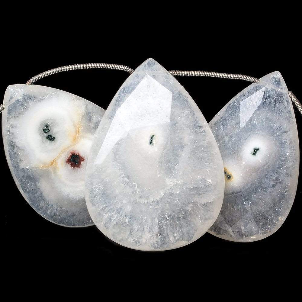 37x24-48x35mm Peacock Solar Quartz faceted pear beads 9 inch 8 pieces AAA