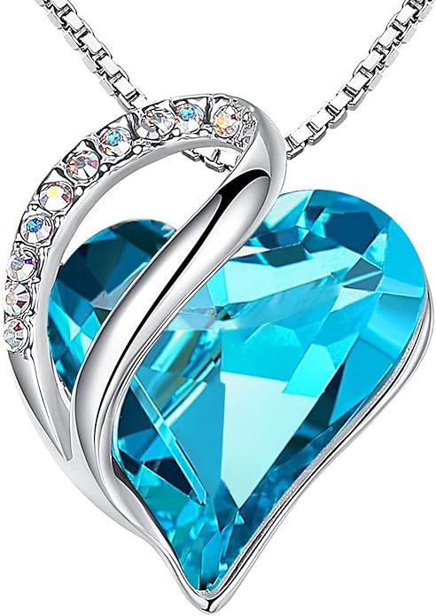 Geometric Heart Of The Ocean Crystal Necklace High-End