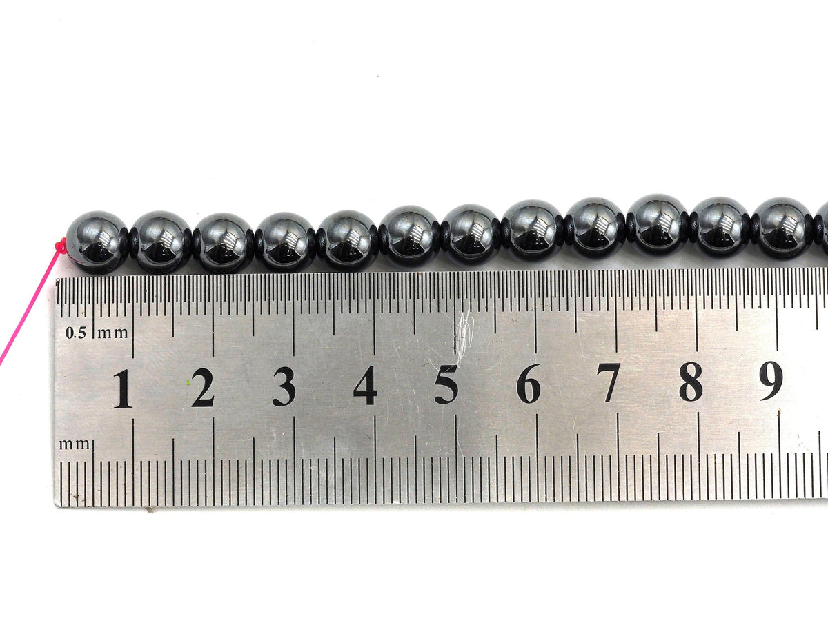 High Quality Natural Dark Gray Hematite Beads- Round Smooth Gemstone Beads-2mm/3mm/4mm/6mm/8mm/10mm/12mm-Metallic dark Grey Beads, SKU#S119