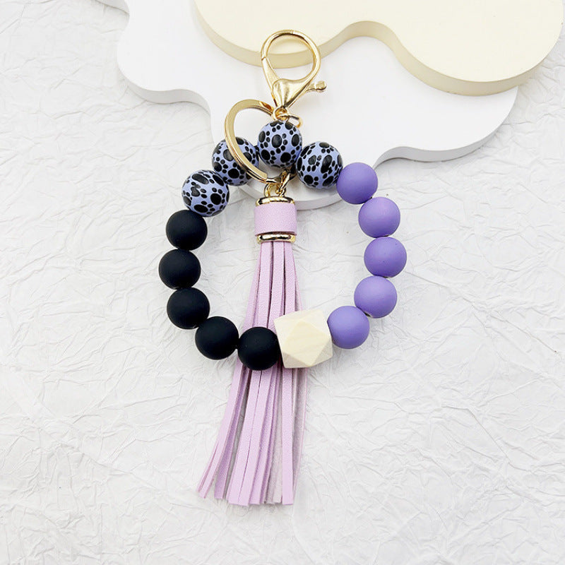 Silicone Tassel Bead Bag Accessory Pendant