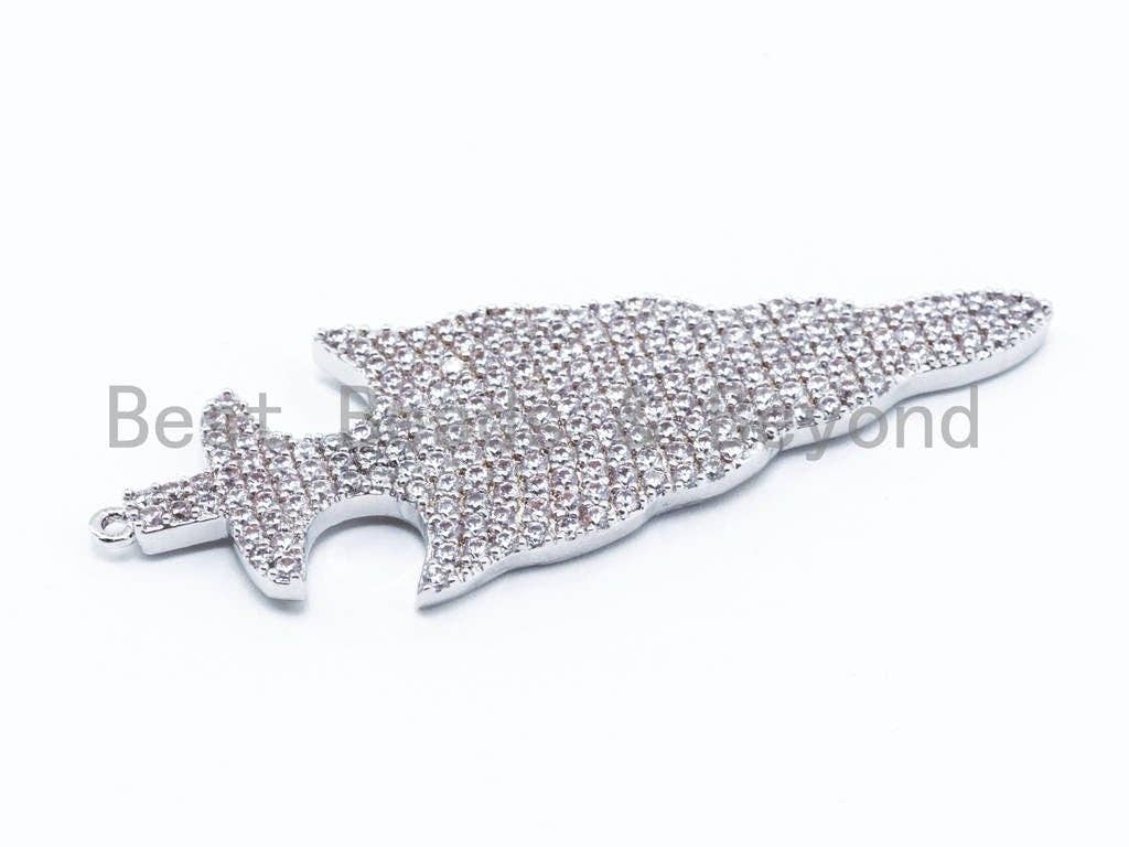 CZ Micro Pave Arrow Charm, Sword Pendant,16x46mm,14x12mm,59x21mm,sku#B38