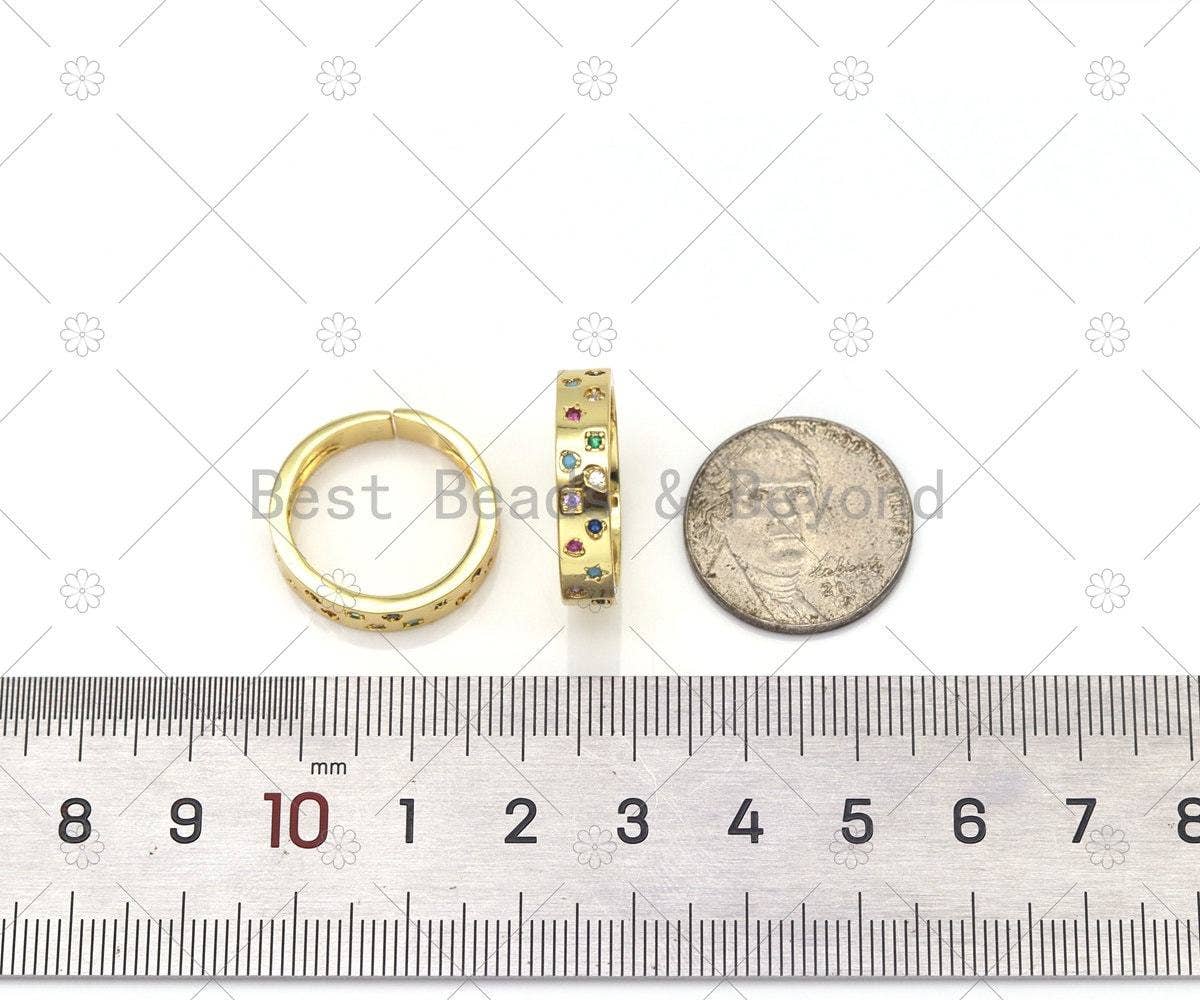 CZ on Band Adjustable Ring, Sku#X283
