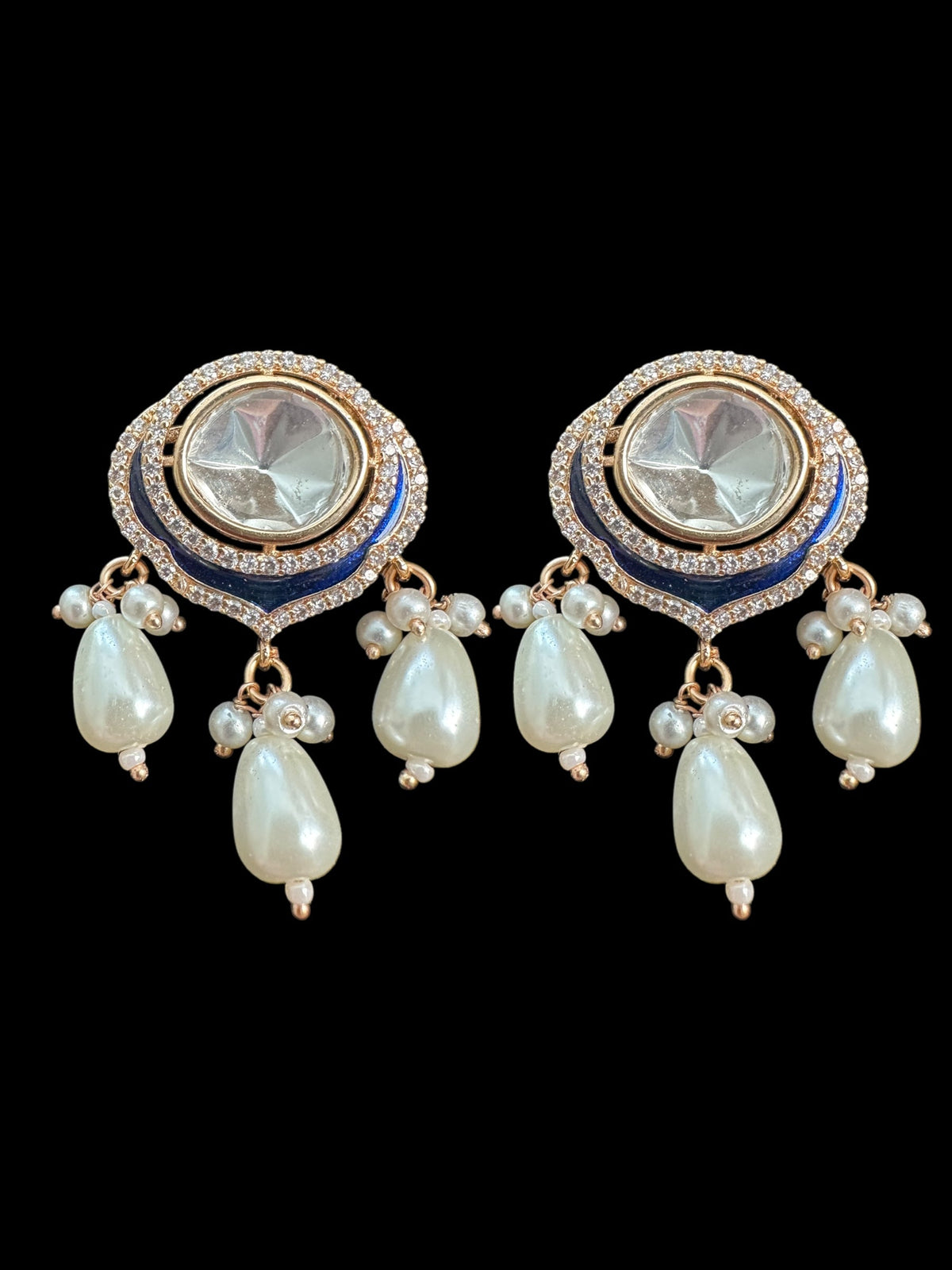 BR469 Meenaz Polki meena light weight bridal set ( READY TO SHIP )
