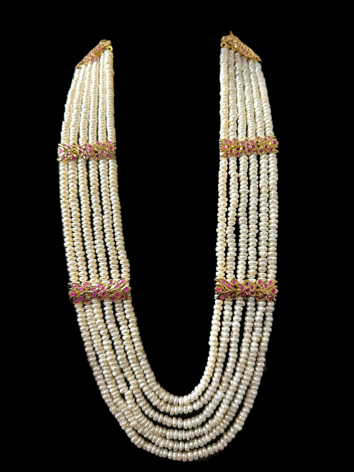 DLN120 Laura fresh water pearls necklace / Rani haar ( SHIPS IN 3 WEEKS )