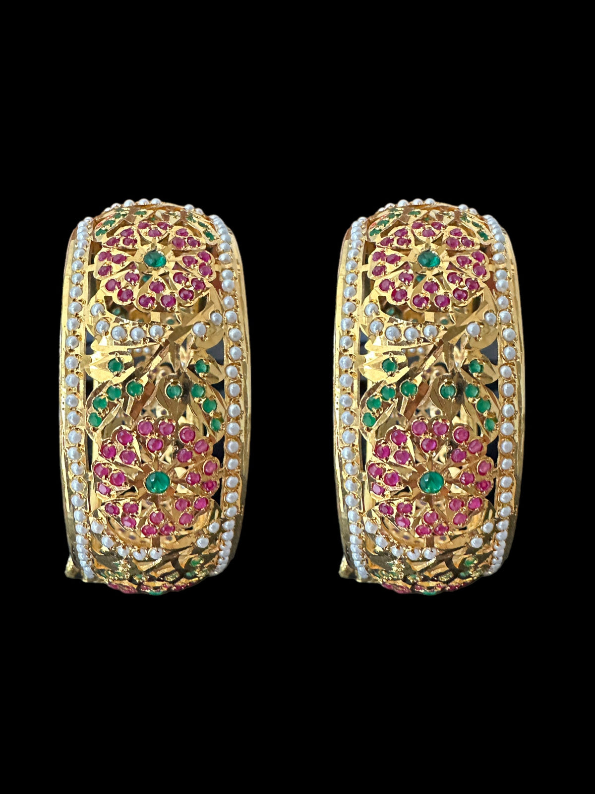 B171 Alea Jadau bangles in ruby emerald ( READY TO SHIP )