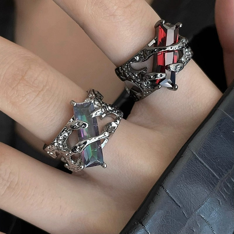 Dark Minimalist Trendy Ring For Men & Women, INS Niche Design, Adjustable High-End Index Finger Ring