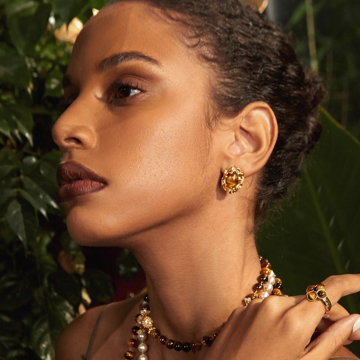 2026 New Retro Geometric Irregular Resin Oversized Earrings, Niche Cold Style For Women