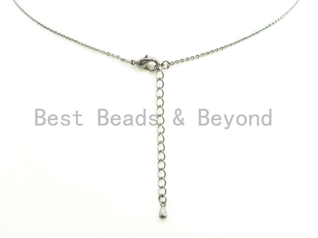 18 Dainty Cable chain Necklace Chain with Loster Claw, sku#Z244