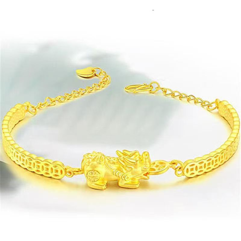 Arrival Copper-Gilded Fashion Wealth-Attracting Coin Pixiu Bracelet