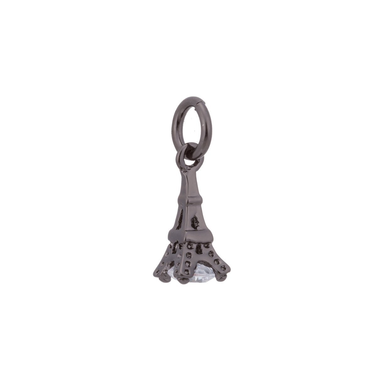 3D Gold Eiffel Tower, Paris, Romantic Love City, DIY Craft Gift Cubic Zirconia Bracelet Charm Bead Findings Pendant For Jewelry Making, C-184