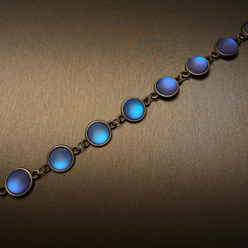 New European & American Vintage Blue Heavy-Duty Bracelet, Unique High-End Design, Elegant Stylish Versatile Women Jewelry
