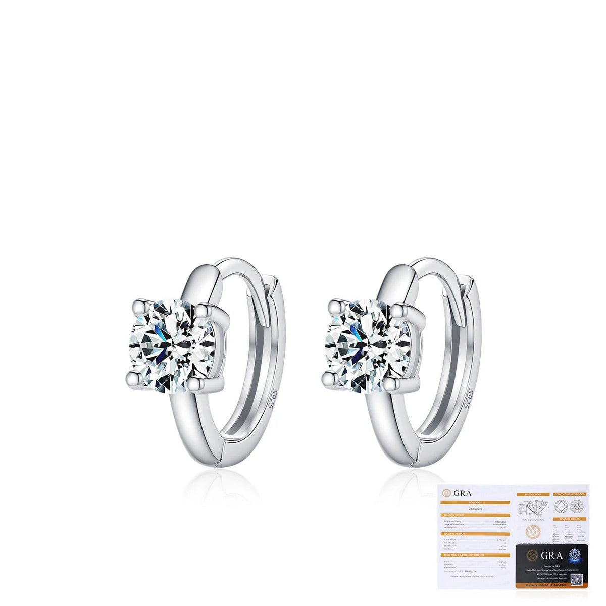Geometric D-Color VVS1 Moissanite Hoop Earrings in Sterling Silver – Lightweight Luxury Design